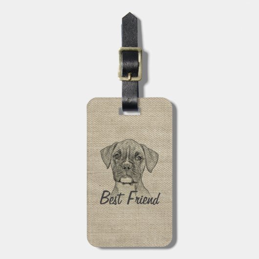 愛素晴らし愛のおもしろいトレンディーボクサー ラゲッジタグ (正面縦)