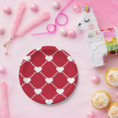 愛素晴らし赤と白ハート ペーパープレート (パーティー)