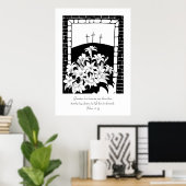 "愛素晴らし" (ヨハネ15:13) ポスター (ホームオフィス)