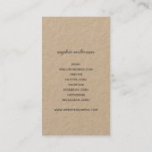 愛素朴で作ったクラフト 名刺 (裏面)