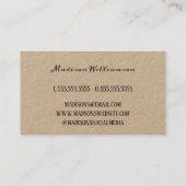 愛素朴で作られたハートクラフト紙 |手作り 名刺 (裏面)