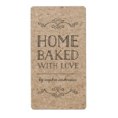 愛素朴で家を盛焼いたり上げるクラフト ラベル (正面)