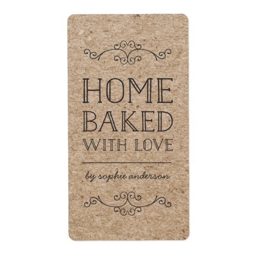 愛素朴で家を盛焼いたり上げるクラフト ラベル (正面)