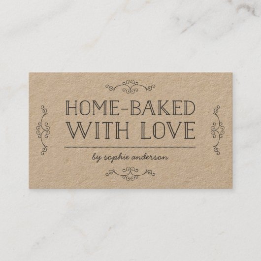 愛素朴で家を盛焼いたり上げるクラフト 名刺 (正面)