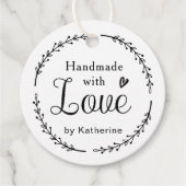 愛素朴で手作りされた植物性リース フェイバータグ (正面)