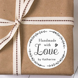 愛素朴で手作りされた植物性リース ラウンドシール