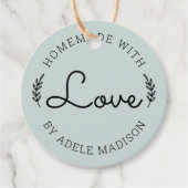 愛素朴で手作りの緑 フェイバータグ (正面)