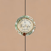 愛素朴で手作りの緑 ラウンドシール