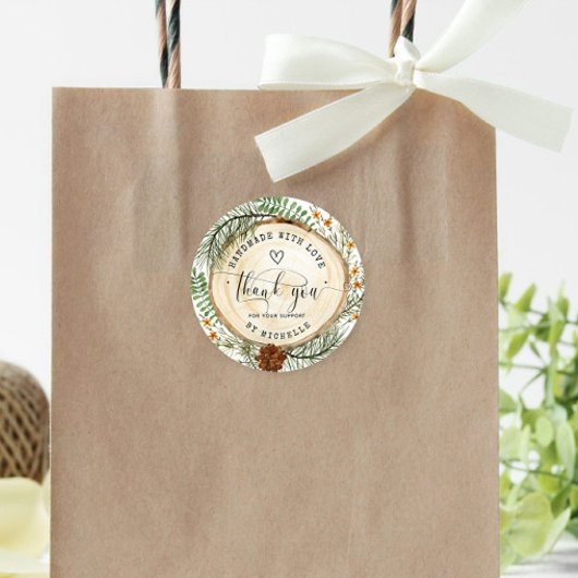 愛素朴で手作りの緑 ラウンドシール