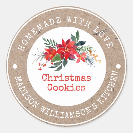 愛素朴で手作り |クリスマスCookie ラウンドシール (正面)