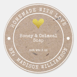 愛素朴で手作り | Soapラベル ラウンドシール