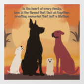 愛素朴と感動に満ちた家族 | ドッグ ウィンドウサイン (シート)