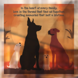 愛素朴と感動に満ちた家族 | ドッグ ウィンドウサイン