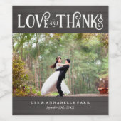 愛素朴と感謝していカスタム結婚式の引き出物 ワインラベル (シングルラベル)