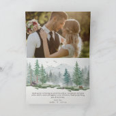 愛素朴と水感謝してい色の森の山 サンキューカード (内部)