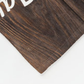 愛素朴な森林写真のハートフレームのモノグラム フリースブランケット (角)