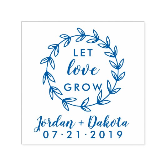 愛素朴のリースは手で文字を成長させる セルフインキングスタンプ (デザイン)