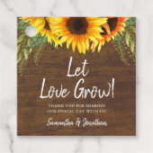 愛素朴の成長に感謝す結婚るひまわり フェイバータグ (正面)
