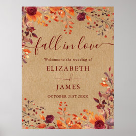 愛素朴の歓迎の印のバー結婚グンディ秋 ポスター