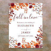 愛素朴の歓迎の印のバー結婚グンディ秋 ポスター