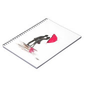 愛素朴の結婚シックな赤い傘のカップル ノートブック (左側)