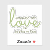 愛素朴の緑の手作り シール (シート)