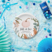 愛素朴の赤ちゃんシャワーのピンクのカボチャ秋 ペーパープレート (パーティー)