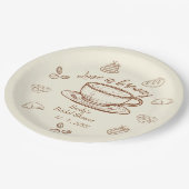 愛素朴はコーヒーブライダルシャワー ペーパープレート (アングル)