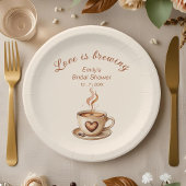 愛素朴はコーヒーブライダルシャワー ペーパープレート