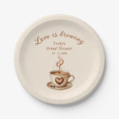 愛素朴はコーヒーブライダルシャワー ペーパープレート (正面)