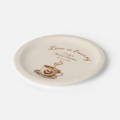 愛素朴はコーヒーブライダルシャワー ペーパープレート (アングル)