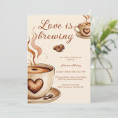 愛素朴はコーヒーブライダルシャワー 招待状 (スタンド正面)