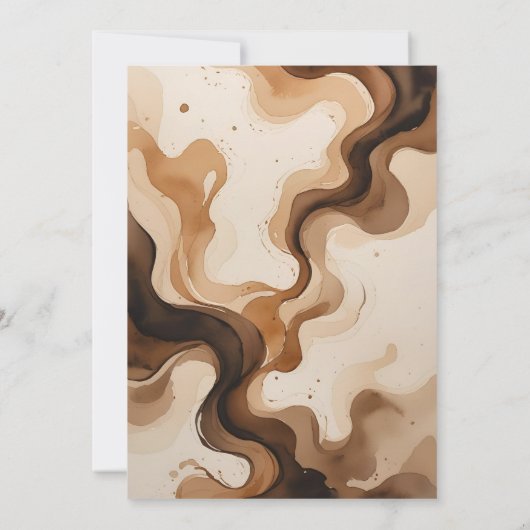 愛素朴はコーヒーブライダルシャワー 招待状 (裏面)