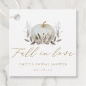 愛素朴エレガントのブライダルシャワーの結婚秋 フェイバータグ (正面)