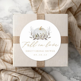 愛素朴エレガント秋ブライダルシャワー好意 ラウンドシール