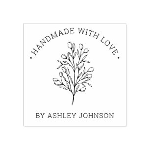 愛素朴パーソナライズされたで手作り ラバースタンプ