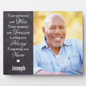 愛素朴パーソナライズされた心の記念写真 フォトプラーク (正面)