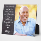 愛素朴パーソナライズされた心の記念写真 フォトプラーク (側面)