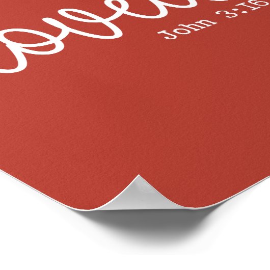 愛素朴信仰引用文ミニマル ポスター (角)