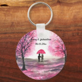 愛素朴対結婚さくらんぼが咲く キーホルダー (正面)