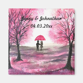 愛素朴対結婚さくらんぼが咲く マグネット