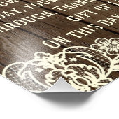 愛素朴心の記憶の印の国の結婚レース フォトプリント (角)