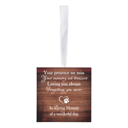 愛素朴心の記憶ペットロスPetメモリアル4写真 キューブオーナメント (右)