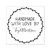 愛素朴書と名前をカスタムするで手作り セルフインキングスタンプ (デザイン)