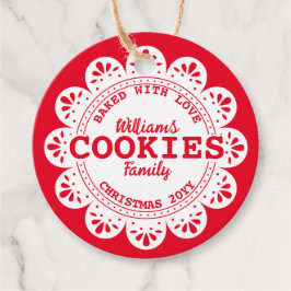 愛素朴焼いたクリスマスCookie赤 フェイバータグ
