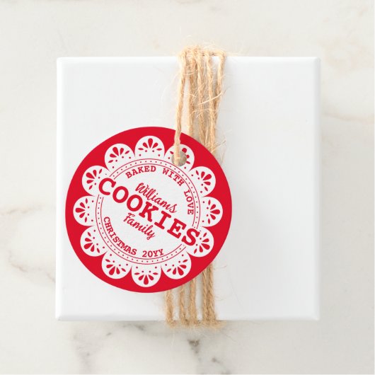 愛素朴焼いたクリスマスCookie赤 フェイバータグ (インサイチュ)