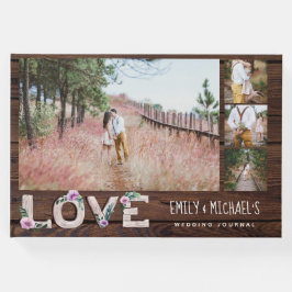 愛素朴薄紫結婚のブライダルシャワー写真 ゲストブック