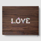 愛素朴薄紫結婚のブライダルシャワー写真 ゲストブック (裏面)