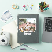 愛素朴薄紫結婚のブライダルシャワー写真 シール (iPadカバー)