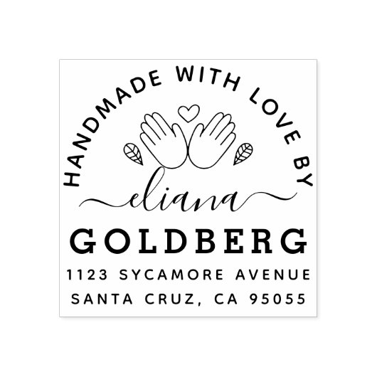 愛素朴術・工芸品付きかわいい手作りラベル ラバースタンプ (インプリント)